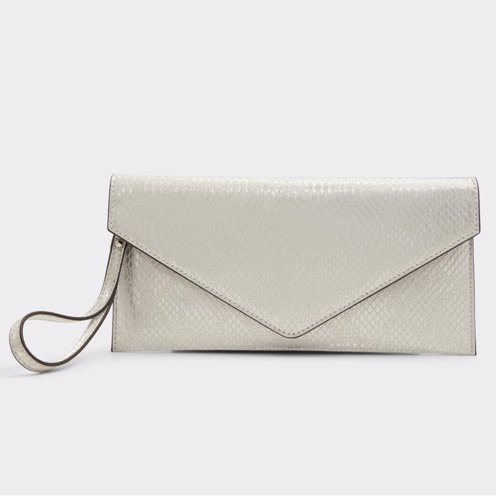 Aldo Mallasveex Silver Clutch - Brand New